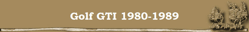 Golf GTI 1980-1989